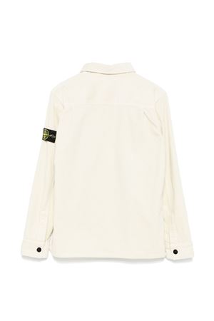 camicia in cotone bianco STONE ISLAND KIDS | 811610203V0097